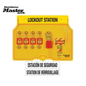 Master Lock 1482BP410 Wall Mounted Lockout Station