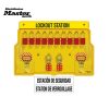 Master Lock 1483BP1106ES Wall Mounted Lockout Station