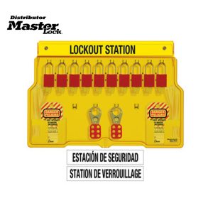 Master Lock 1483BP1106ES Wall Mounted Lockout Station