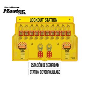 Master Lock 1483BP410ES Wall Mounted Lockout Station
