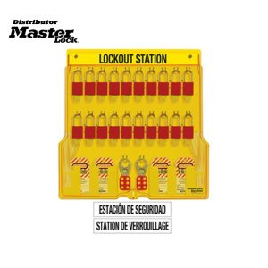 Master Lock 1484BP1106FRC Wall Mounted Lockout Station