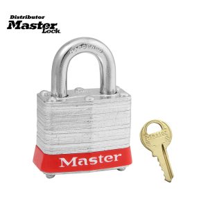 Master Lock 3KAMKRED Laminated Steel Safety Padlocks