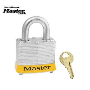 Master Lock 3KAMKYLW Laminated Steel Safety Padlocks