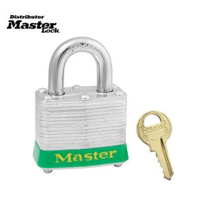 Master Lock 3MKGRN Laminated Steel Safety Padlocks