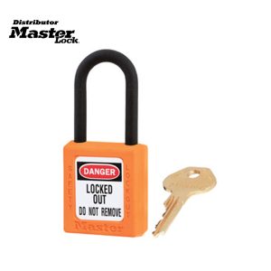 Master Lock 406KAMKW417ORJ Zenex™ Thermoplastic Safety Padlock