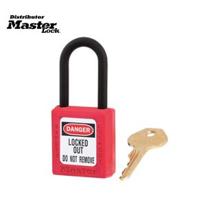 Master Lock 406MKW417RED Zenex™ Thermoplastic Safety Padlock