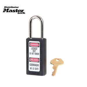 Master Lock 411KABLK Zenex™ Thermoplastic Safety Padlock