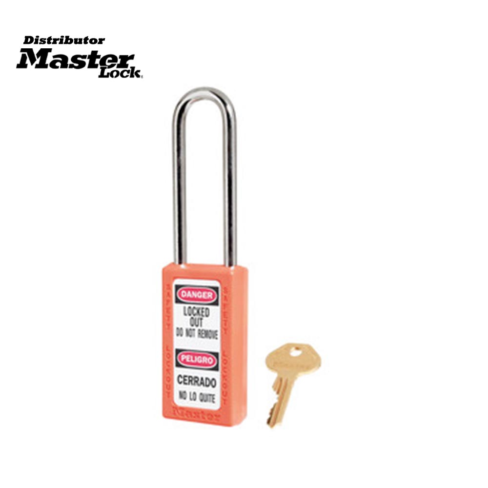 Master Lock 411KAMKLTW417ORJ Zenex™ Thermoplastic Safety Padlock