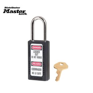 Master Lock 411MKW417BLK Zenex™ Thermoplastic Safety Padlock