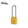 Master Lock A1167MKW417YLW Anodized Aluminum Safety Padlock