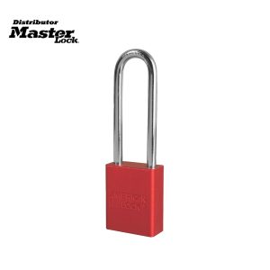 Master Lock S1107RED Anodized Aluminum Safety Padlock
