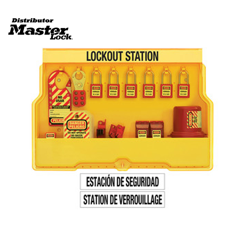 Master Lock S1850E410ES Wall Mounted Lockout Station